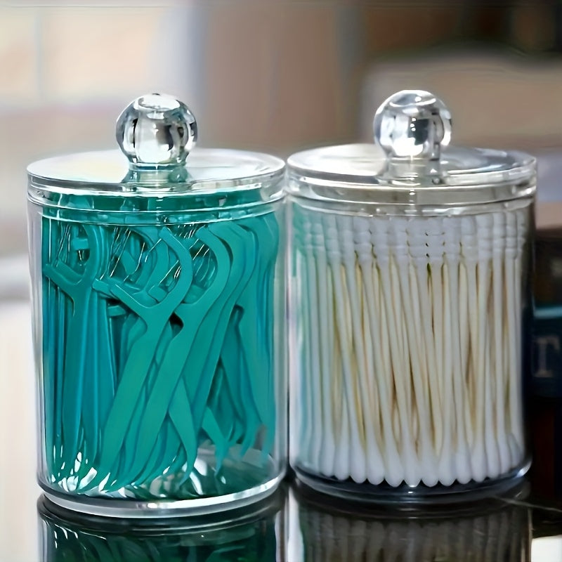 Transparent Acrylic Swab And Toothpick Storage Box - a Clear Cosmetic Organizer for Bathroom Additions, a Makeup Storage Box for Balls, Swabs, And Dental Floss - a Storage Solution for The Restroom