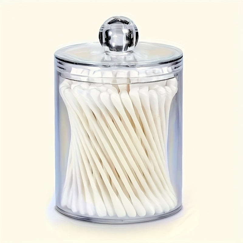 Transparent Acrylic Swab And Toothpick Storage Box - a Clear Cosmetic Organizer for Bathroom Additions, a Makeup Storage Box for Balls, Swabs, And Dental Floss - a Storage Solution for The Restroom