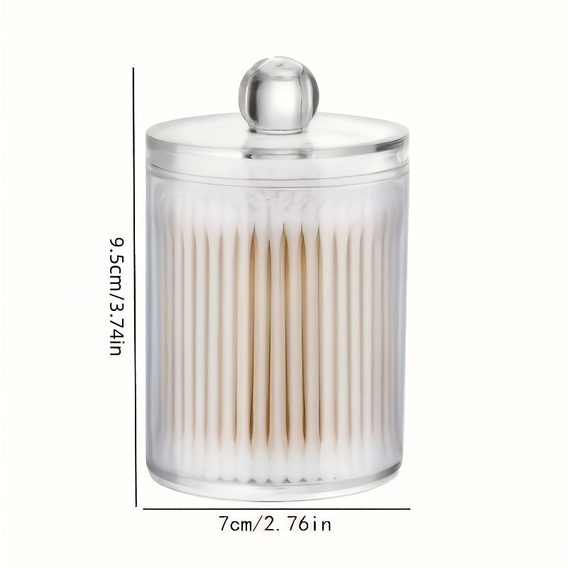 Transparent Acrylic Swab And Toothpick Storage Box - a Clear Cosmetic Organizer for Bathroom Additions, a Makeup Storage Box for Balls, Swabs, And Dental Floss - a Storage Solution for The Restroom