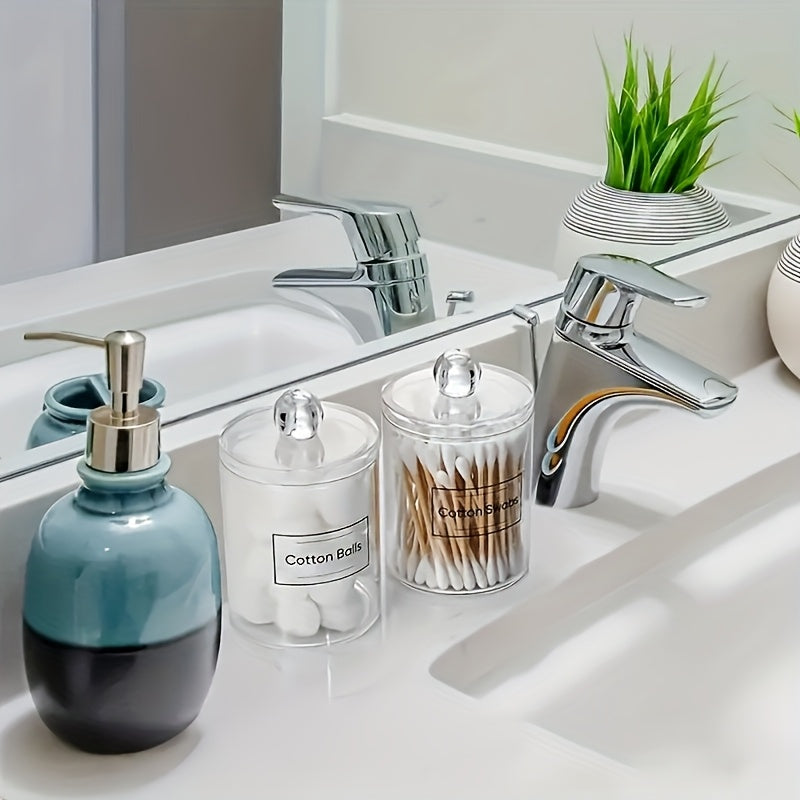 Transparent Acrylic Swab And Toothpick Storage Box - a Clear Cosmetic Organizer for Bathroom Additions, a Makeup Storage Box for Balls, Swabs, And Dental Floss - a Storage Solution for The Restroom